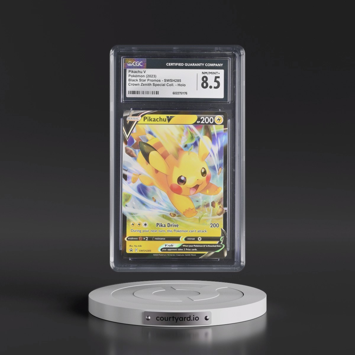 2017 Black Star Promos - Sword & Shield #SWSH285 Pikachu V - Holo (CGC 8.5 NM-MT+)