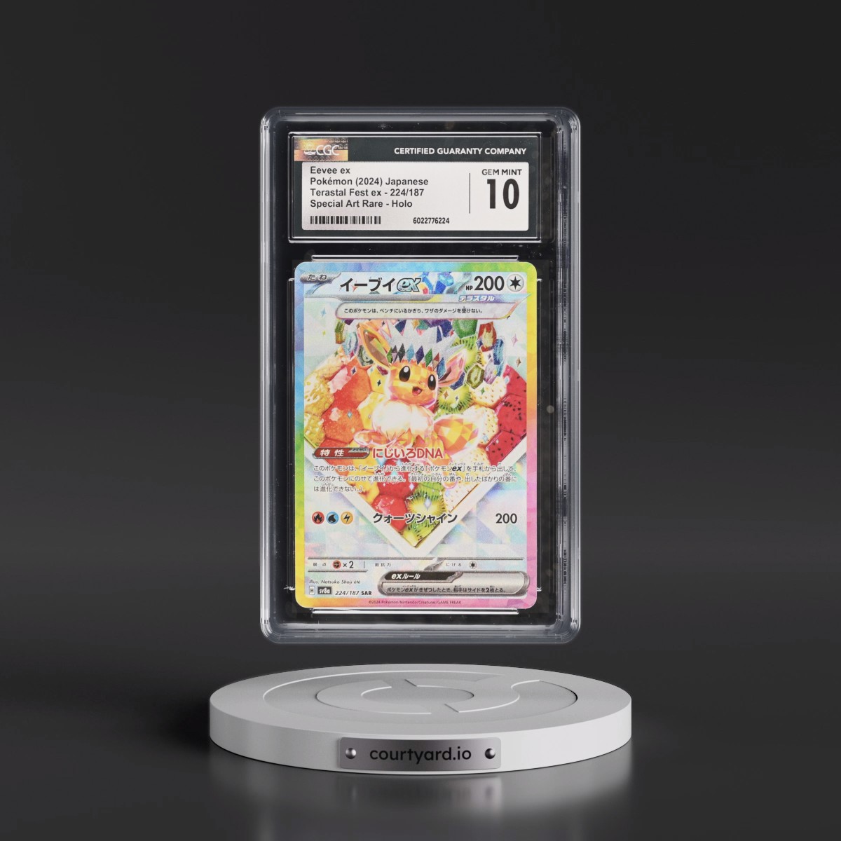 2024 High Class Pack: Terastal Fest ex - sv8a #224/187 Eevee ex - Special Art Rare Holo (CGC 10 GEM MINT)