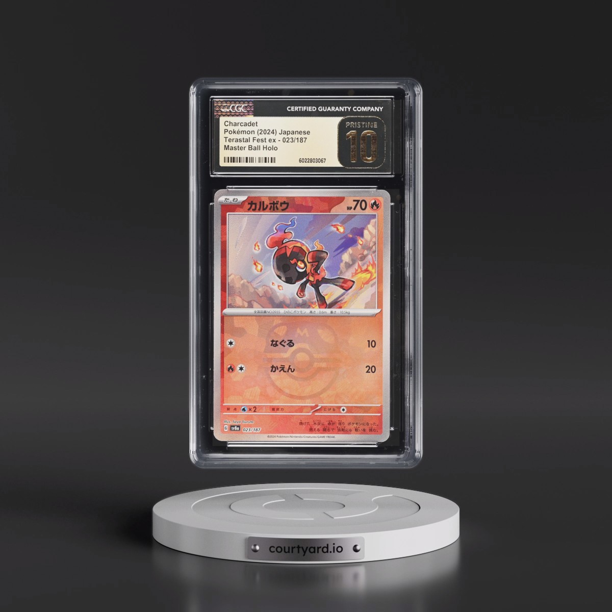 2024 High Class Pack: Terastal Fest ex - sv8a #023/187 Charcadet - Master Ball Holo (CGC 10 PRISTINE)