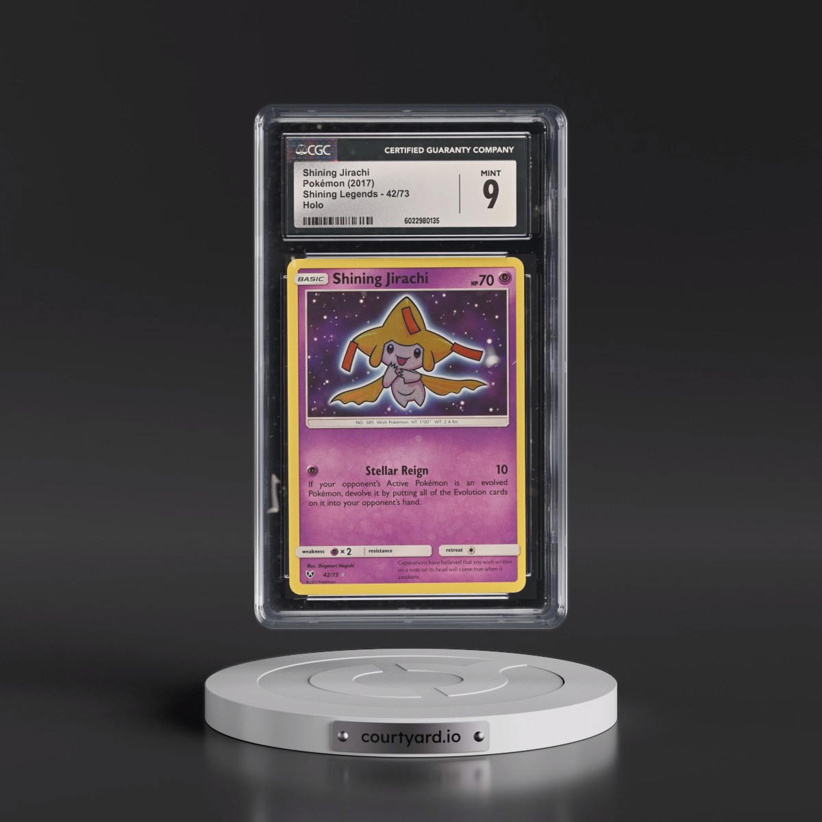 2017 Shining Legends #42/73 Shining Jirachi - Holo (CGC 9 MINT)