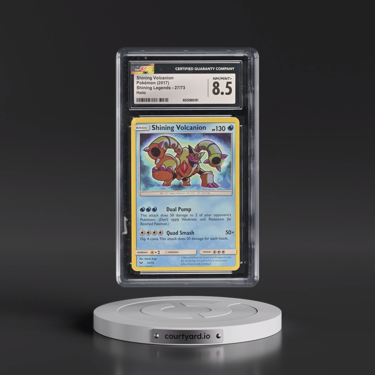 2017 Shining Legends #27/73 Shining Volcanion - Holo (CGC 8.5 NM-MT+)
