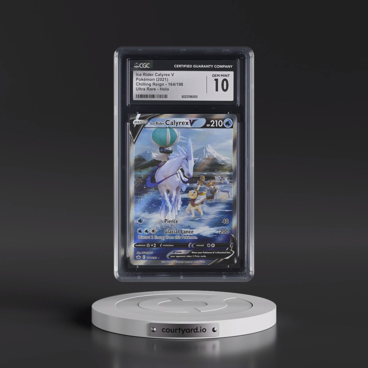 2021 Chilling Reign #164/198 Ice Rider Calyrex V - Ultra Rare Holo (CGC 10 GEM MINT)
