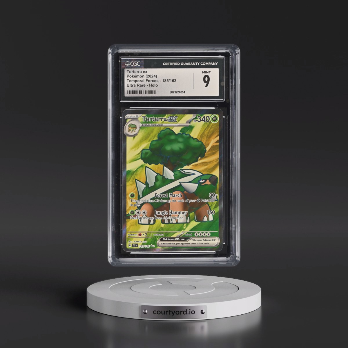 2023 Temporal Forces - TEF EN #185/162 Torterra ex - Ultra Rare Holo (CGC 9 MINT)