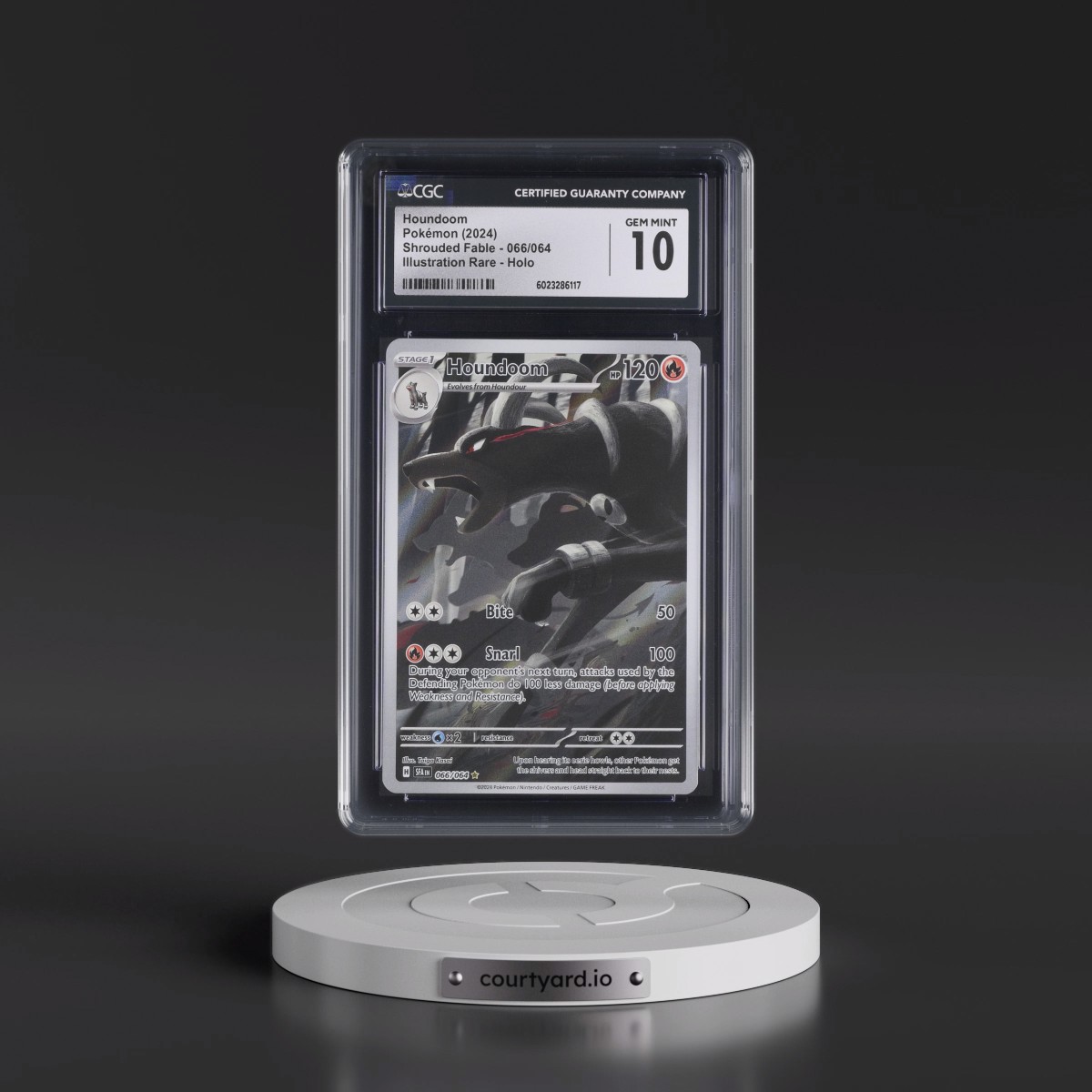 2023 Shrouded Fable - SFA EN #066/064 Houndoom - Illustration Rare Holo (CGC 10 GEM MINT)