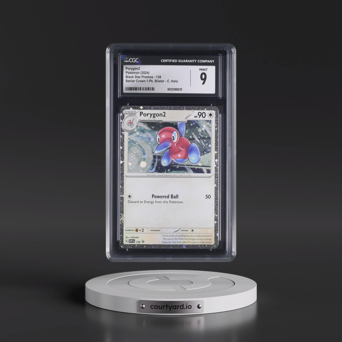 2023 Black Star Promos - Scarlet & Violet SVP EN #138 Porygon2 - Stellar Crown 1-Pack Blister (Cosmos Holo) (CGC 9 MINT)