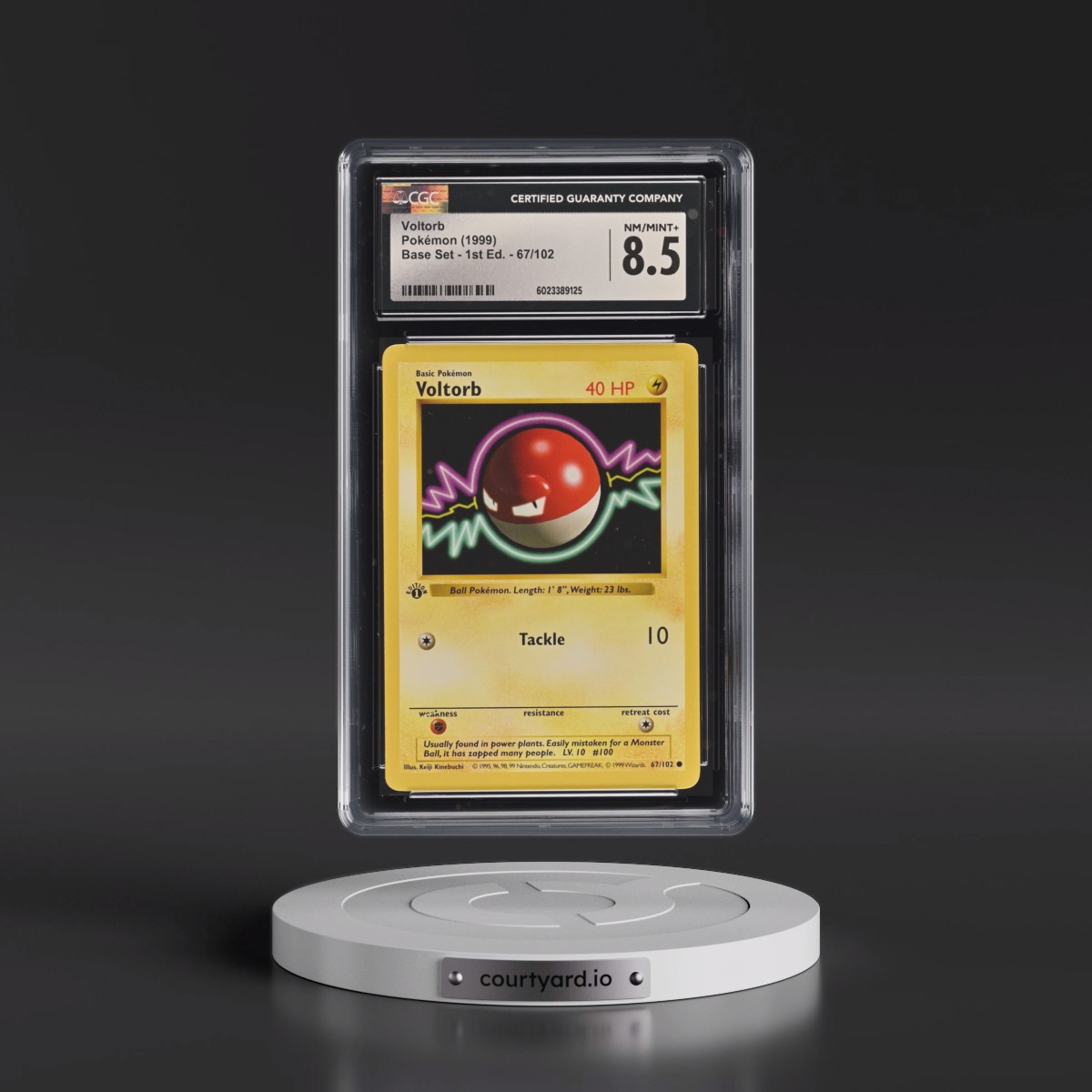 1999 Base Set #67/102 Voltorb - 1st Edition 1st Edition (CGC 8.5 NM-MT+)
