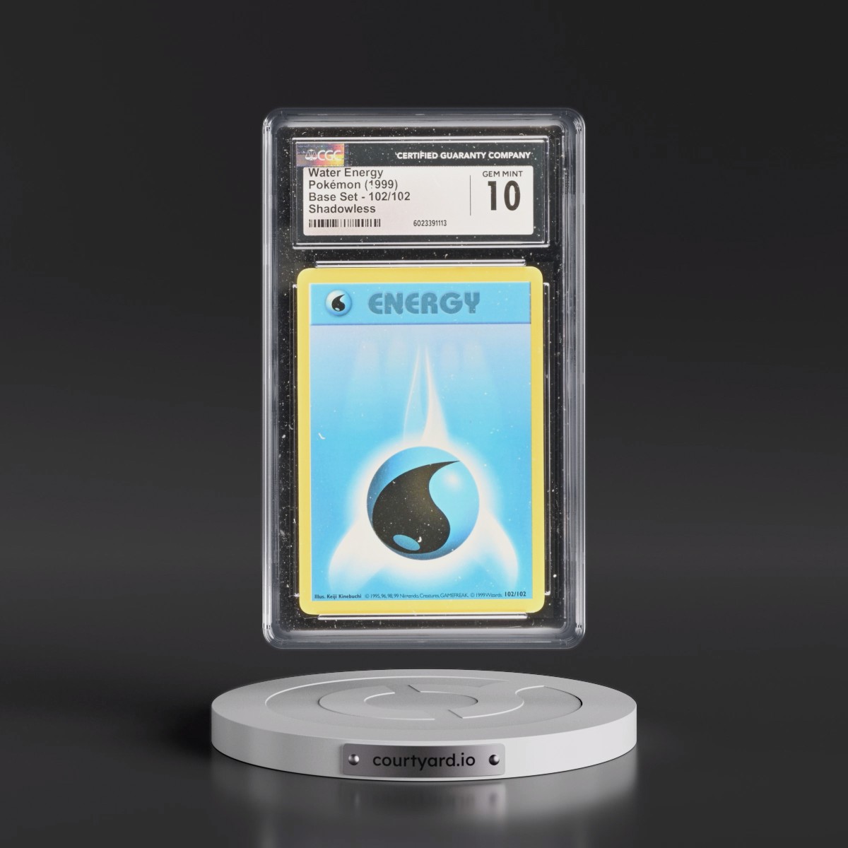 1999 Base Set #102/102 Water Energy - Shadowless Shadowless (CGC 10 GEM MINT)