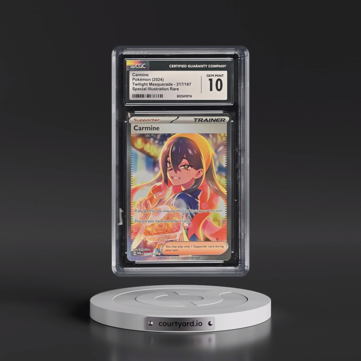 2024 Twilight Masquerade - TWM EN #217/167 Carmine - Special Illustration Rare (Holo) (CGC 10 GEM MINT)