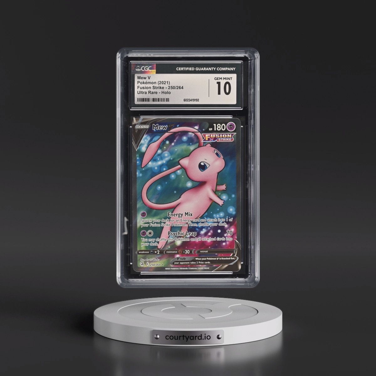 2019 Fusion Strike #250/264 Mew V - Ultra Rare Holo (CGC 10 GEM MINT)