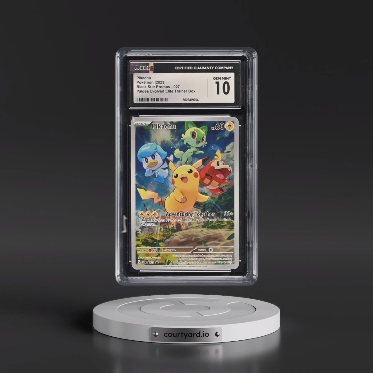 2023 Black Star Promos - Scarlet & Violet SVPEN #027 Pikachu - Paldea Evolved Elite Trainer Box (Holo) (CGC 10 GEM MINT)