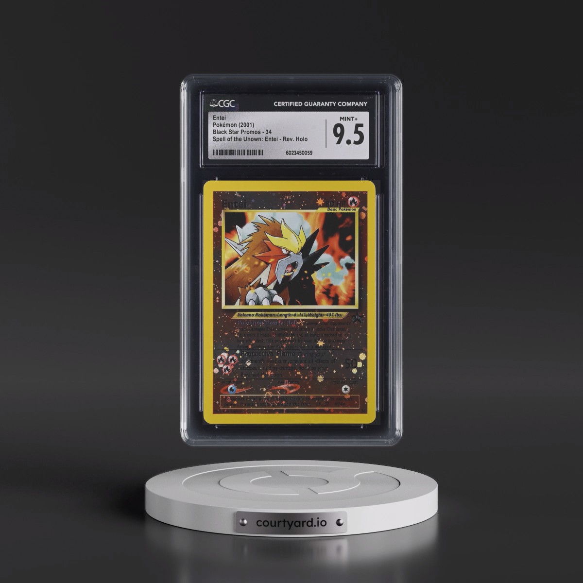 1999 Black Star Promos #34 Entei - Reverse Holo Spell of the Unown: Entei () (CGC 9.5 MINT+)