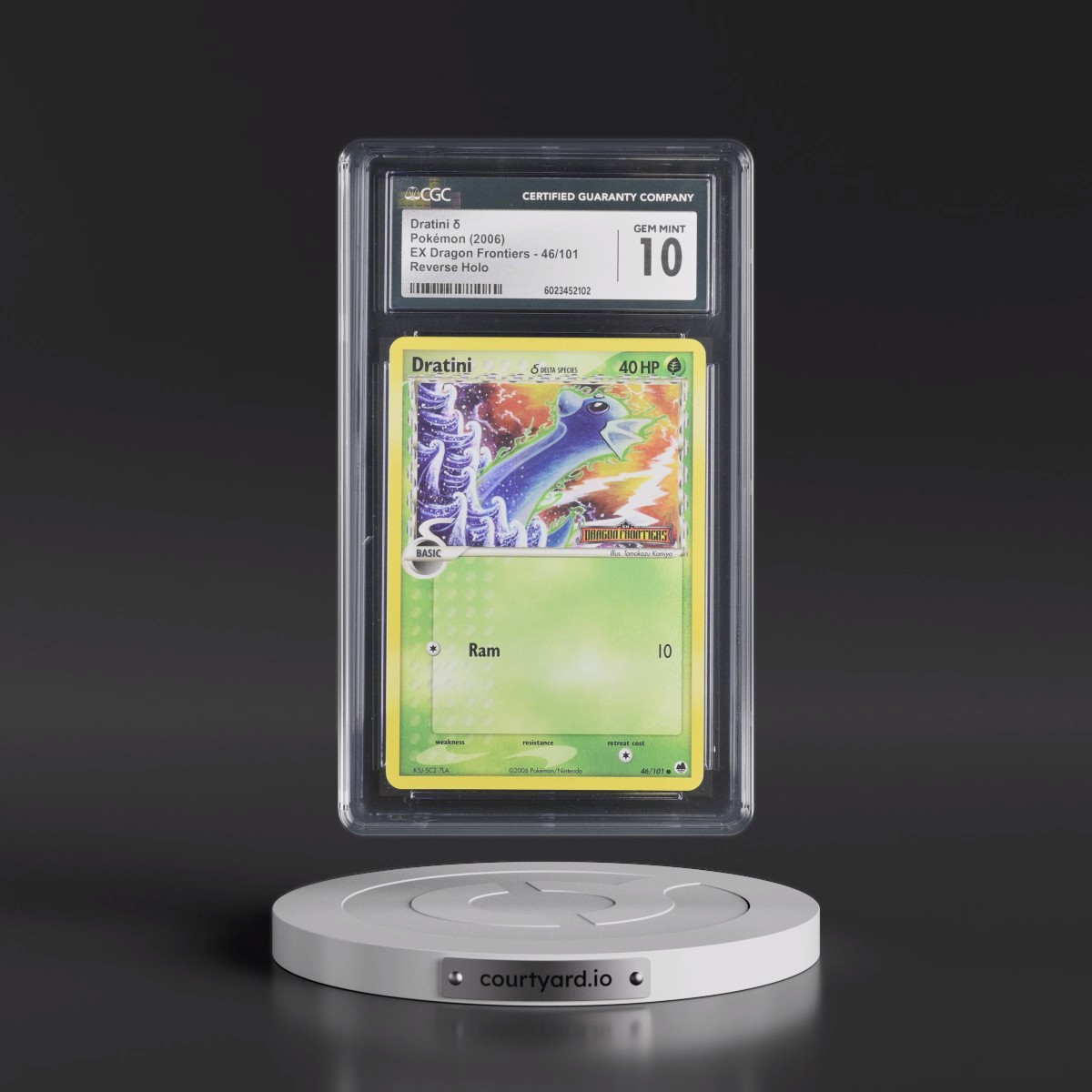2006 EX Dragon Frontiers #46/101 Dratini δ - Reverse Holo (CGC 10 GEM MINT)