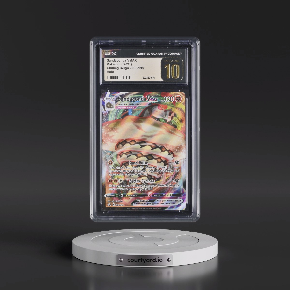 2021 Chilling Reign #090/198 Sandaconda VMAX - Holo (CGC 10 PRISTINE)