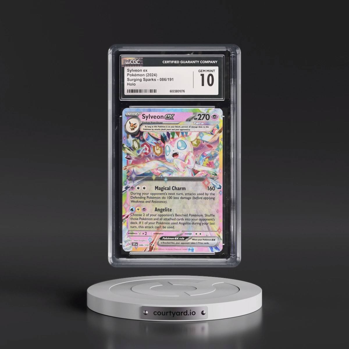 2024 Surging Sparks - SSP EN #086/191 Sylveon ex - Holo (CGC 10 GEM MINT)