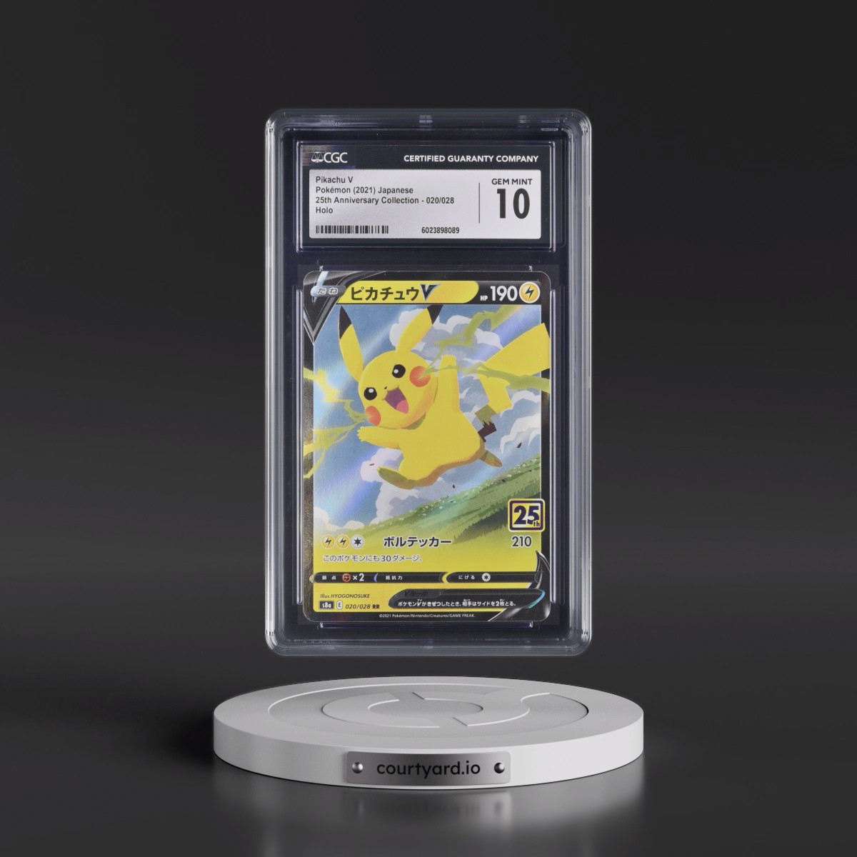2021 25th Anniversary Collection #020/028 Pikachu V - Holo (CGC 10 GEM MINT)