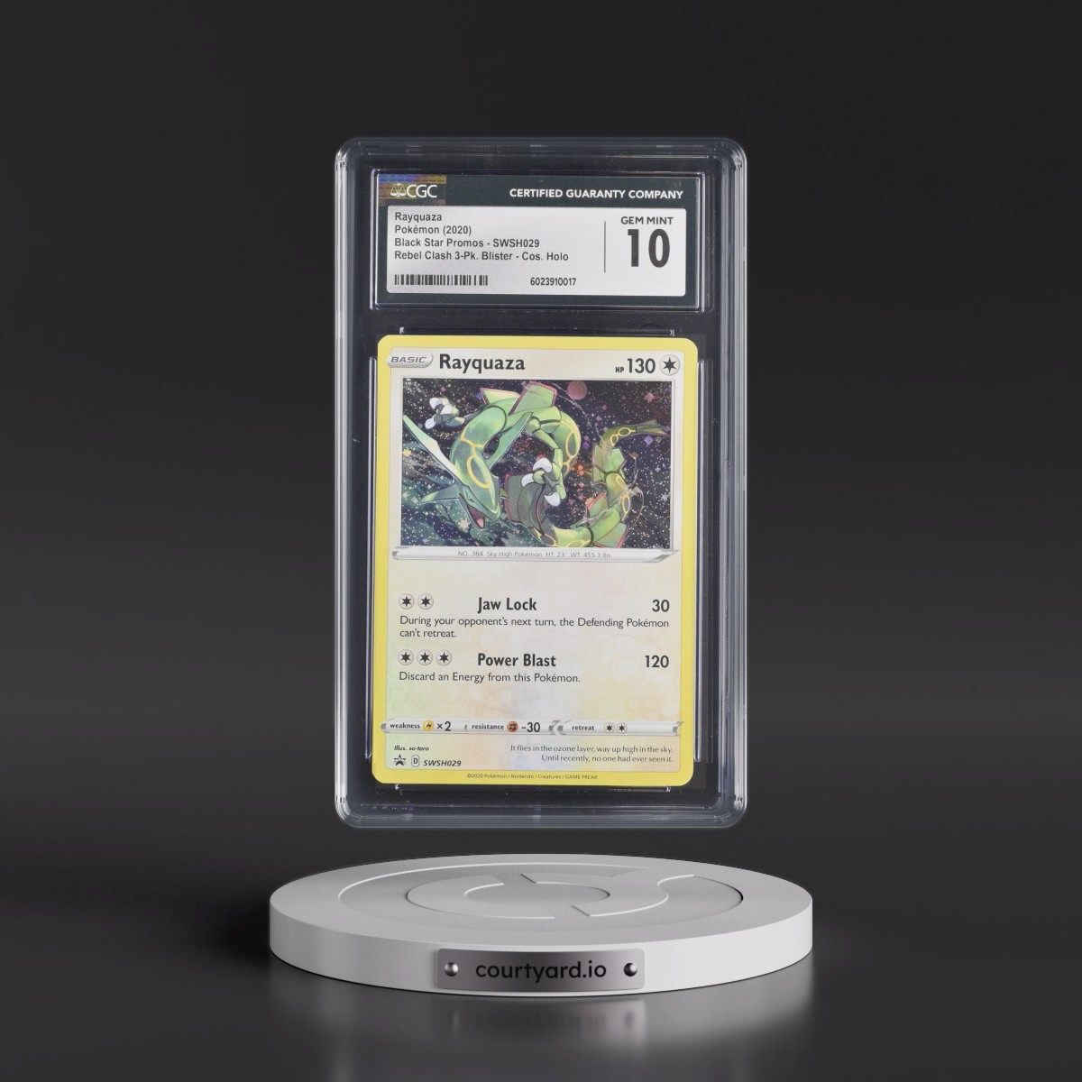 2017 Black Star Promos - Sword & Shield Rayquaza - Cosmos Holo #SWSH029 CGC 10