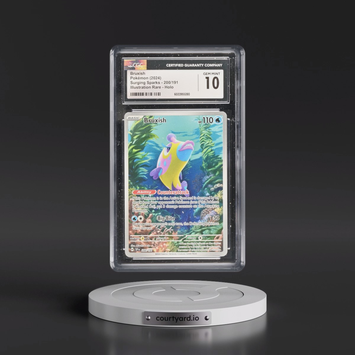 2024 Surging Sparks - SSP EN #200/191 Bruxish - Illustration Rare Holo (CGC 10 GEM MINT)
