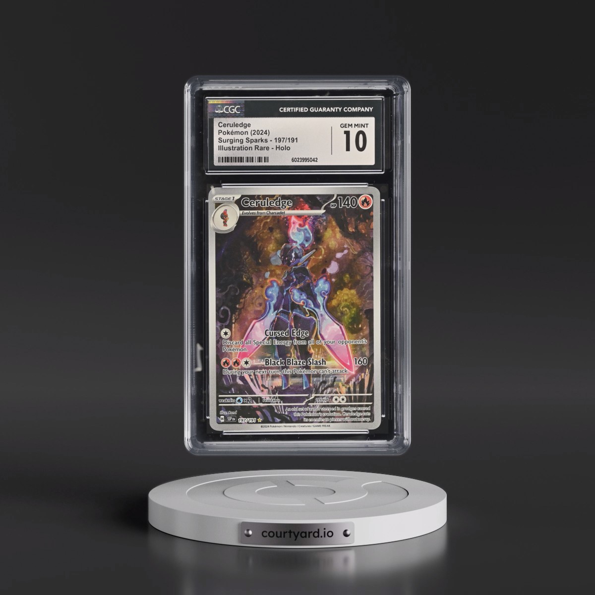 2024 Surging Sparks - SSP EN #197/191 Ceruledge - Illustration Rare Holo (CGC 10 GEM MINT)