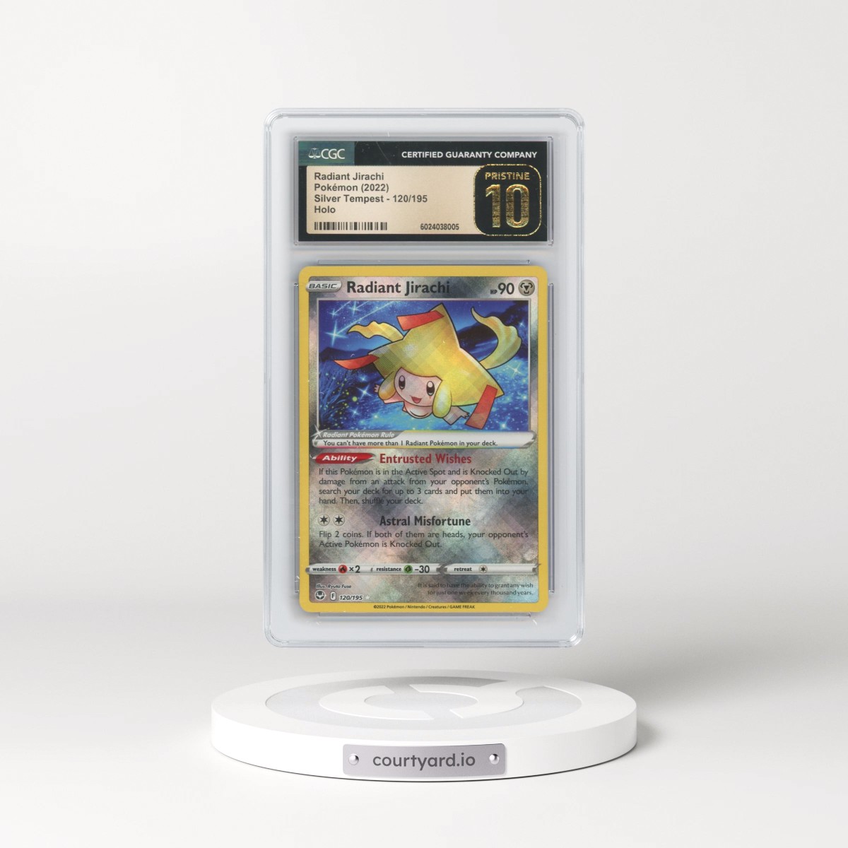 2022 Silver Tempest #120/195 Radiant Jirachi - Holo (CGC 10 PRISTINE)