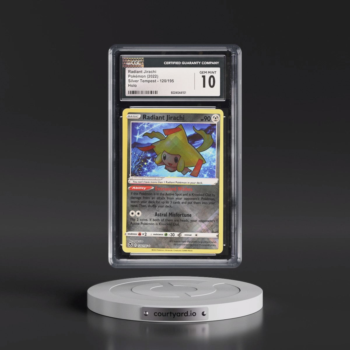 2022 Silver Tempest #120/195 Radiant Jirachi - Holo (CGC 10 GEM MINT)