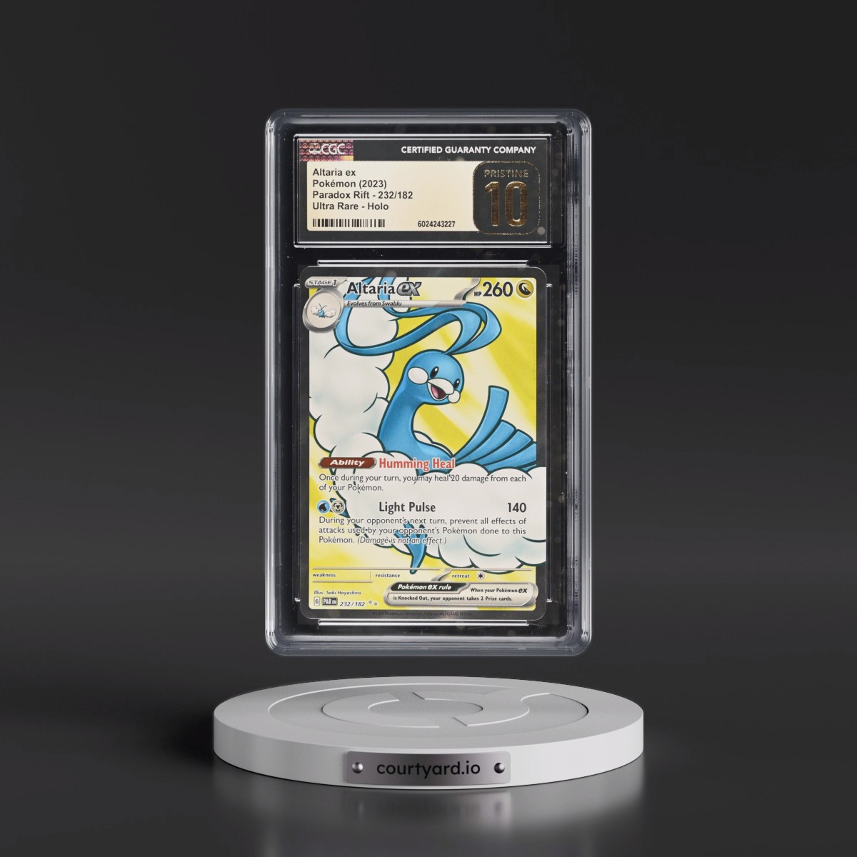 2023 Paradox Rift - PAR EN #232/182 Altaria ex - Ultra Rare Holo (CGC 10 PRISTINE)