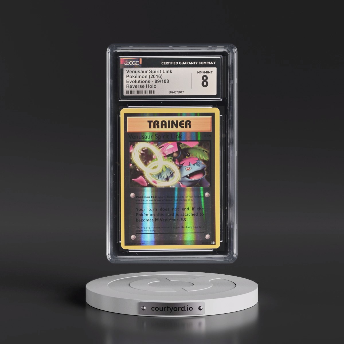 2016 Evolutions #89/108 Venusaur Spirit Link - Reverse Holo (CGC 8 NM-MT)