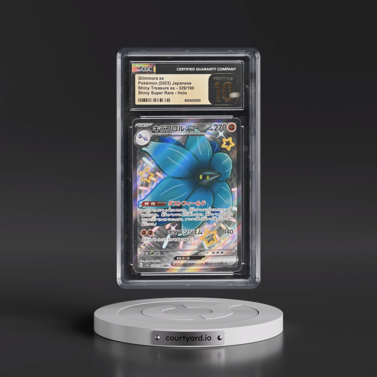 2023 Shiny Treasure ex #329/190 Glimmora ex - Shiny Super Rare Holo (CGC 10 PRISTINE)