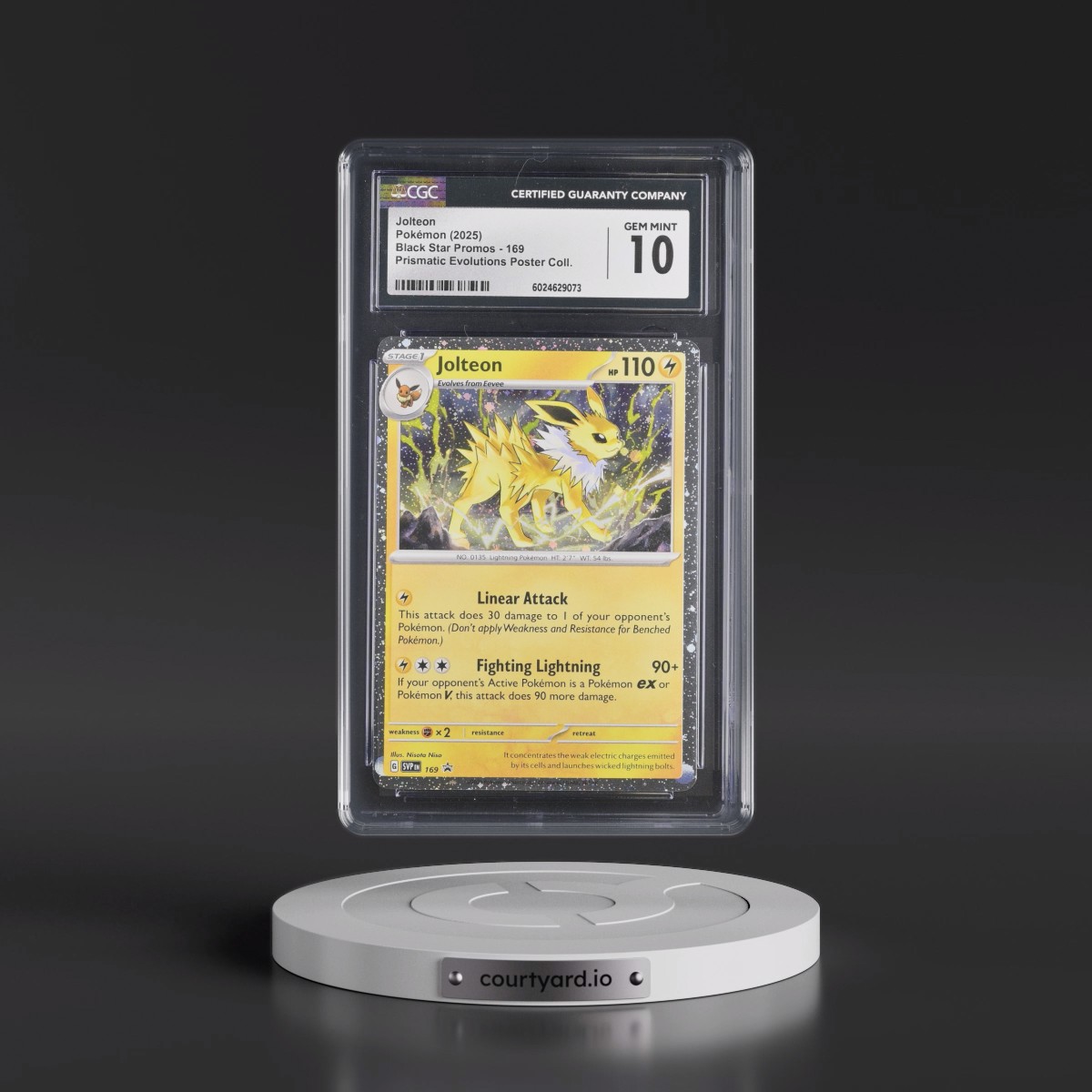 2025 Pokémon Svp EN-SV Black Star Promo #169 Jolteon - Prismatic Evolutions Poster Collection (CGC 10 GEM MINT)