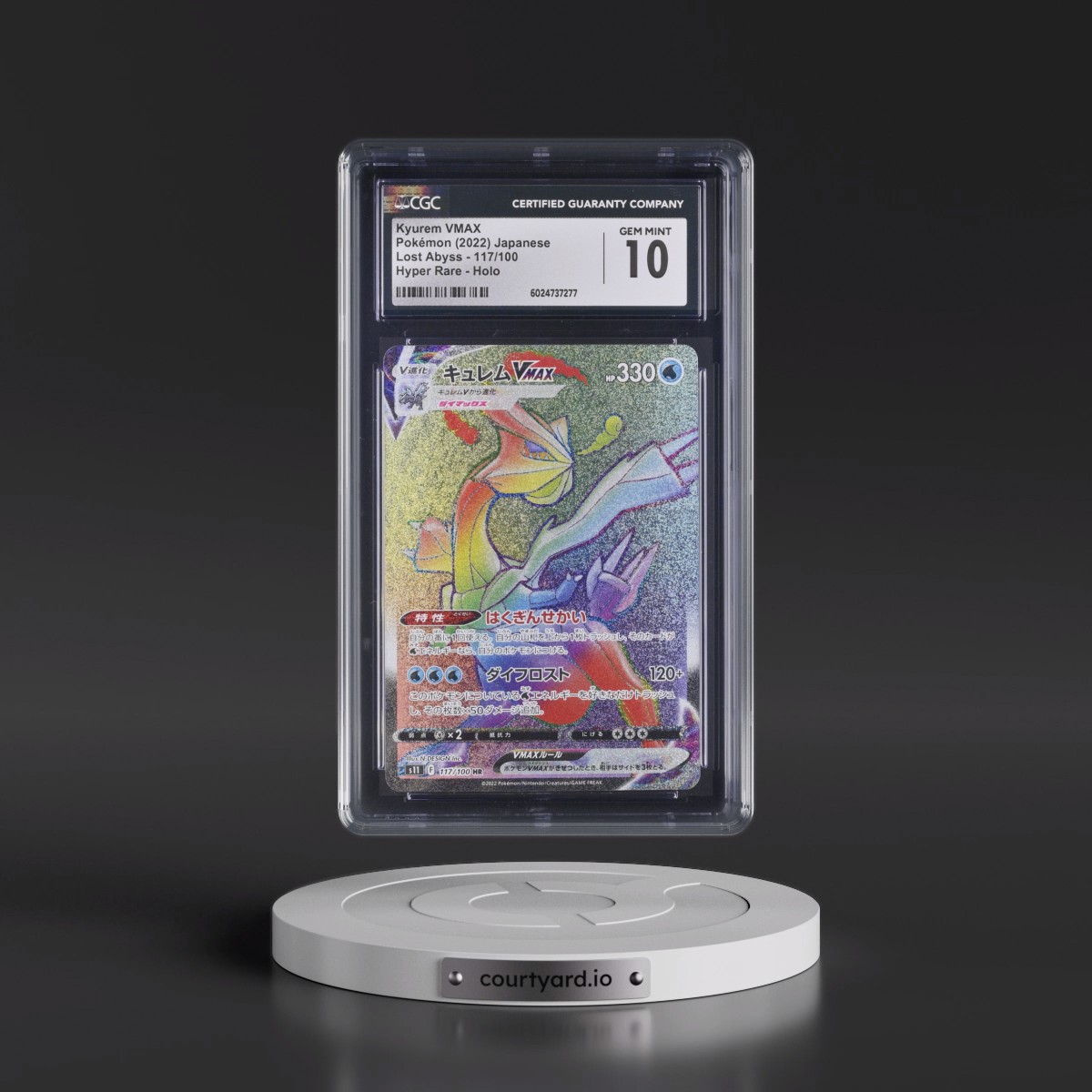 2022 Lost Abyss #117/100 Kyurem VMAX - Hyper Rare Holo (CGC 10 GEM MINT)