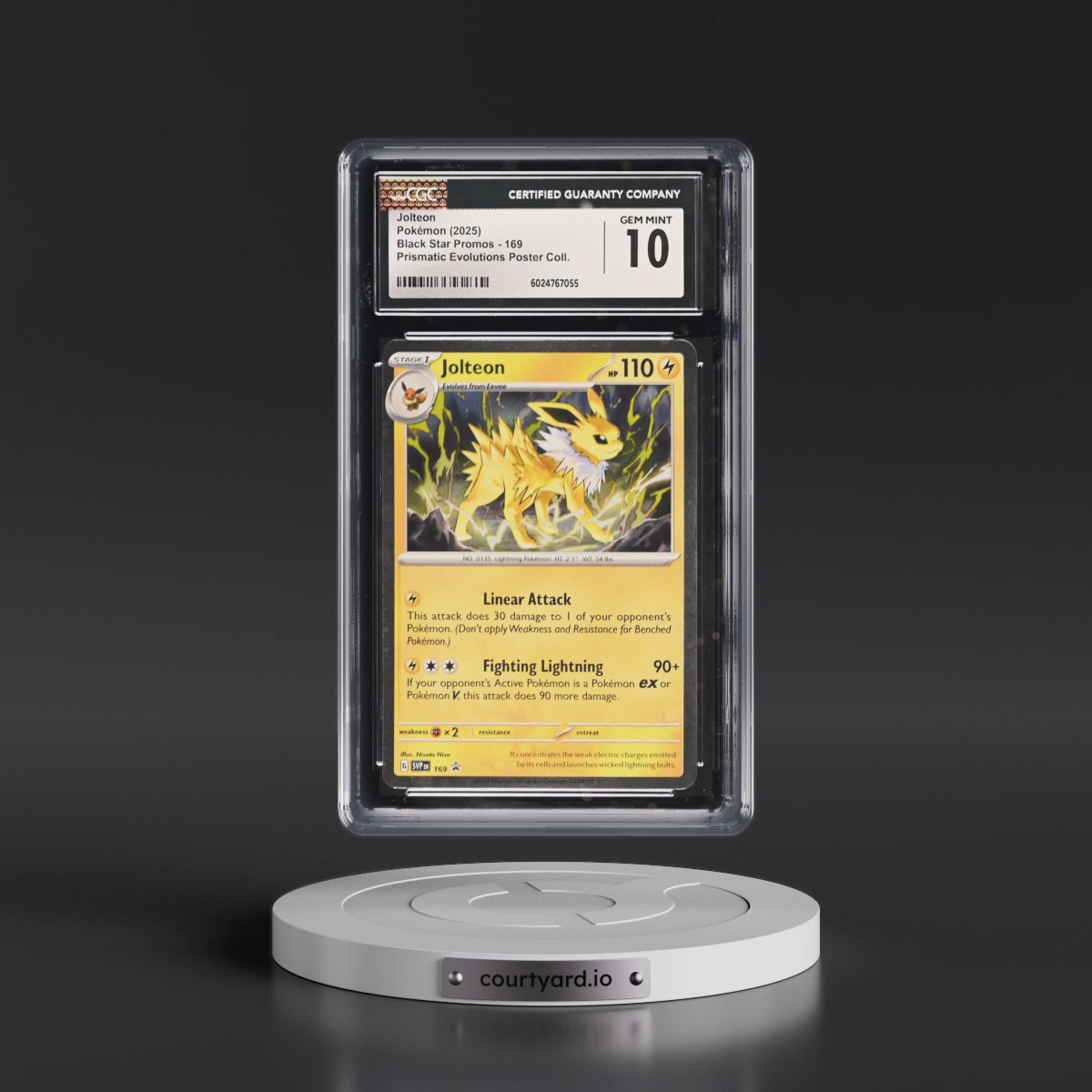2025 Pokémon Svp EN-SV Black Star Promo #169 Jolteon - Prismatic Evolutions Poster Collection (CGC 10 GEM MINT)