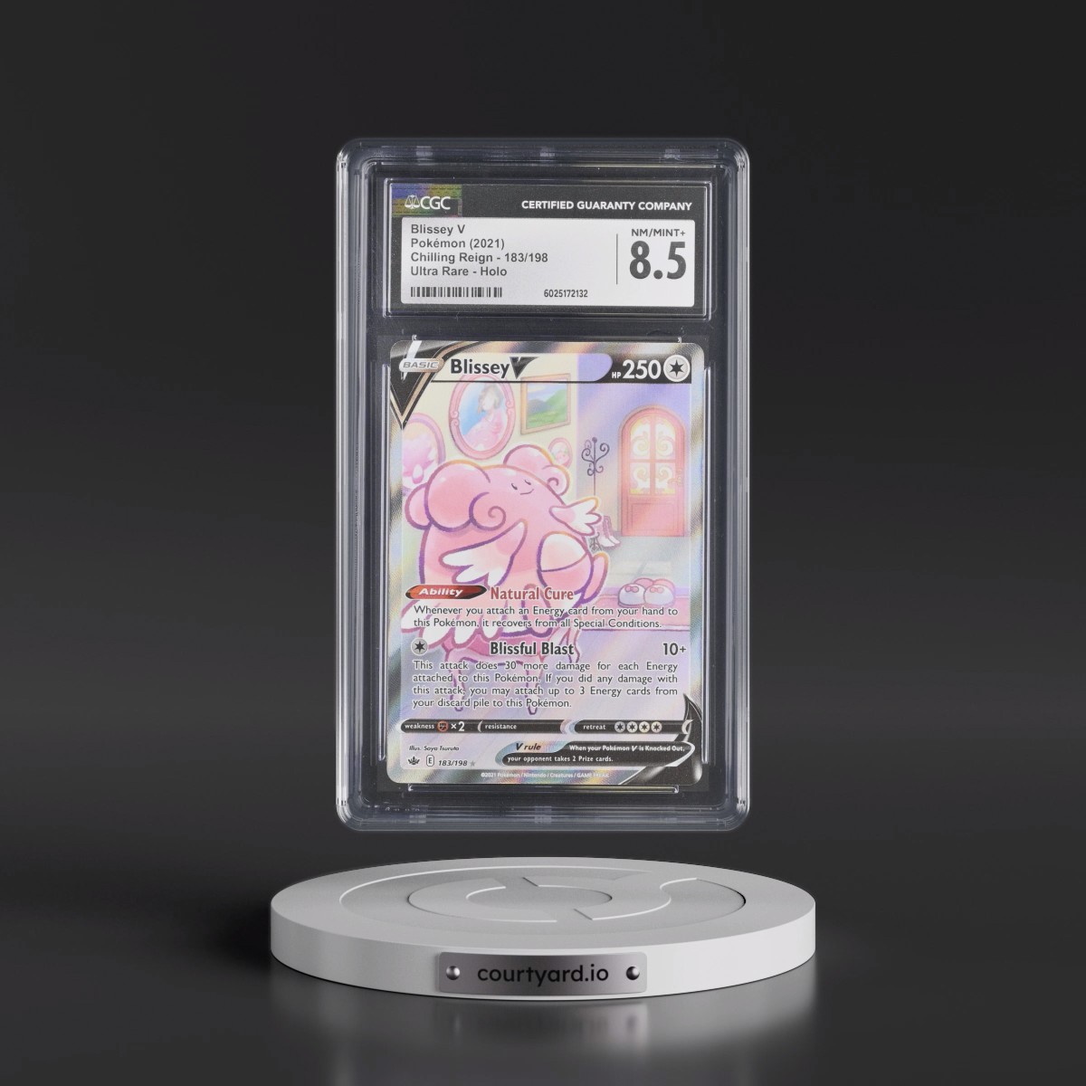 2021 Chilling Reign #183/198 Blissey V - Ultra Rare Holo (CGC 8.5 NM-MT+)