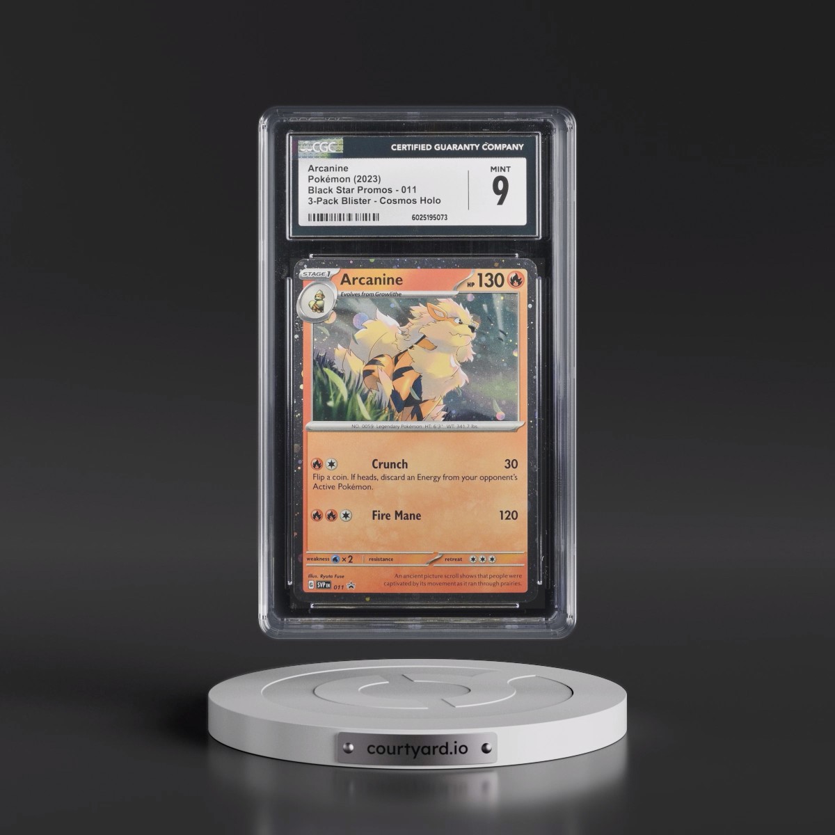2023 Black Star Promos - Scarlet & Violet SVPEN #011 Arcanine - Scarlet & Violet 3-Pack Blister (Cosmos Holo) (CGC 9 MINT)