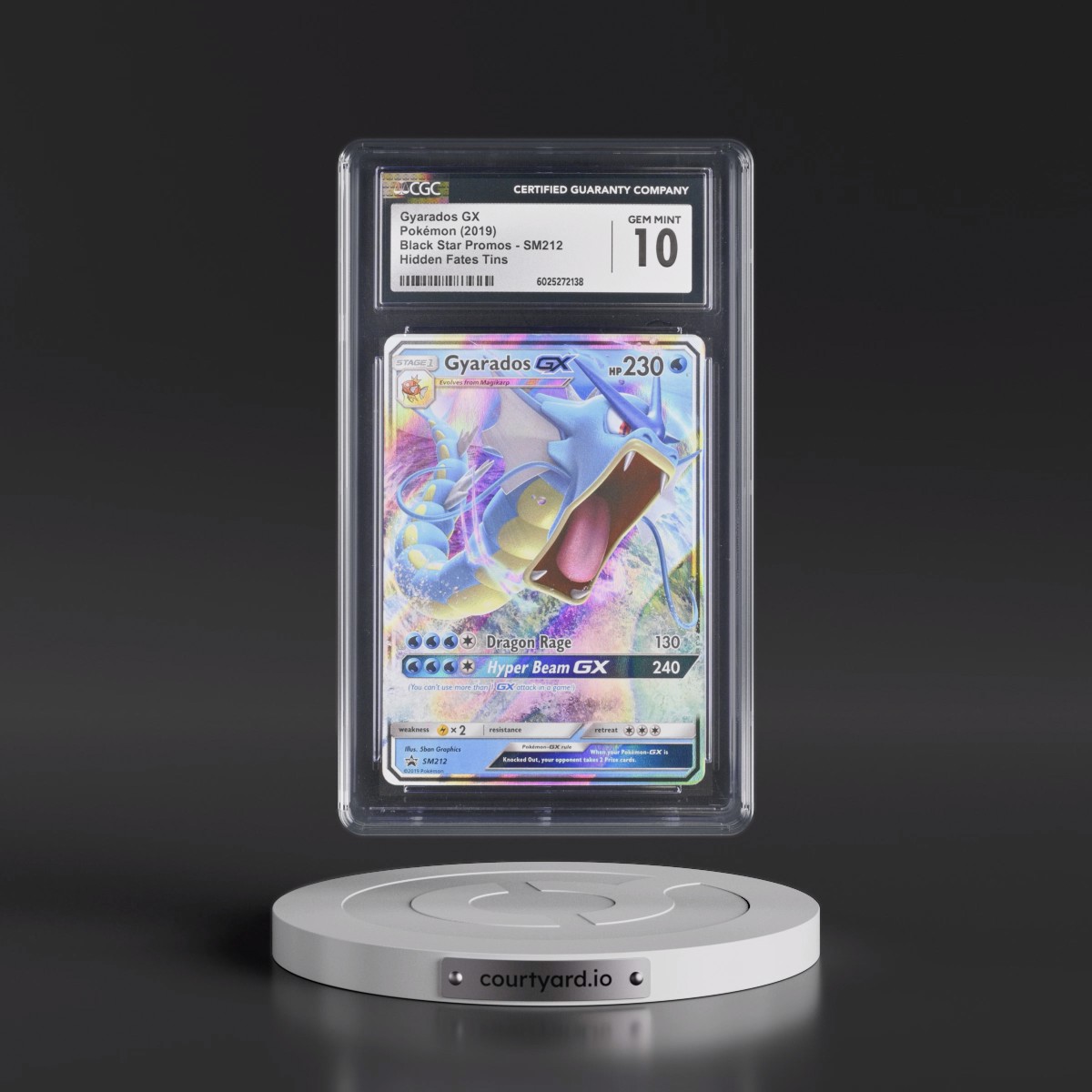2016 Black Star Promos - Sun & Moon Gyarados GX - Holo (Multiple Products) #SM212 CGC 10
