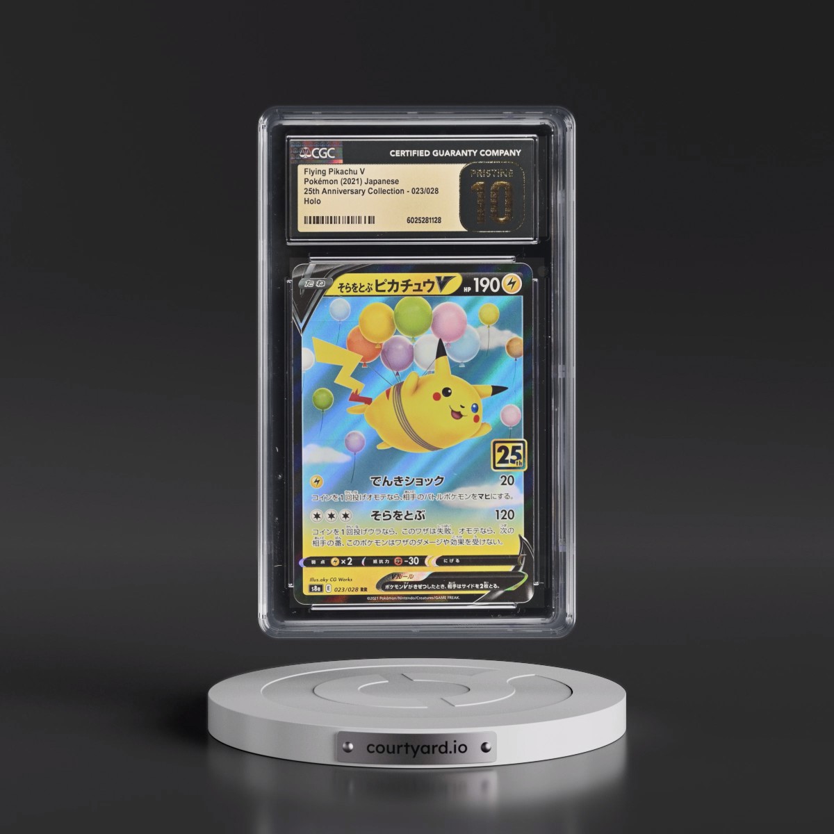 2021 Pokémon 25th Anniversary Collection #023 Flying Pikachu V - Holo (CGC 10 PRISTINE)
