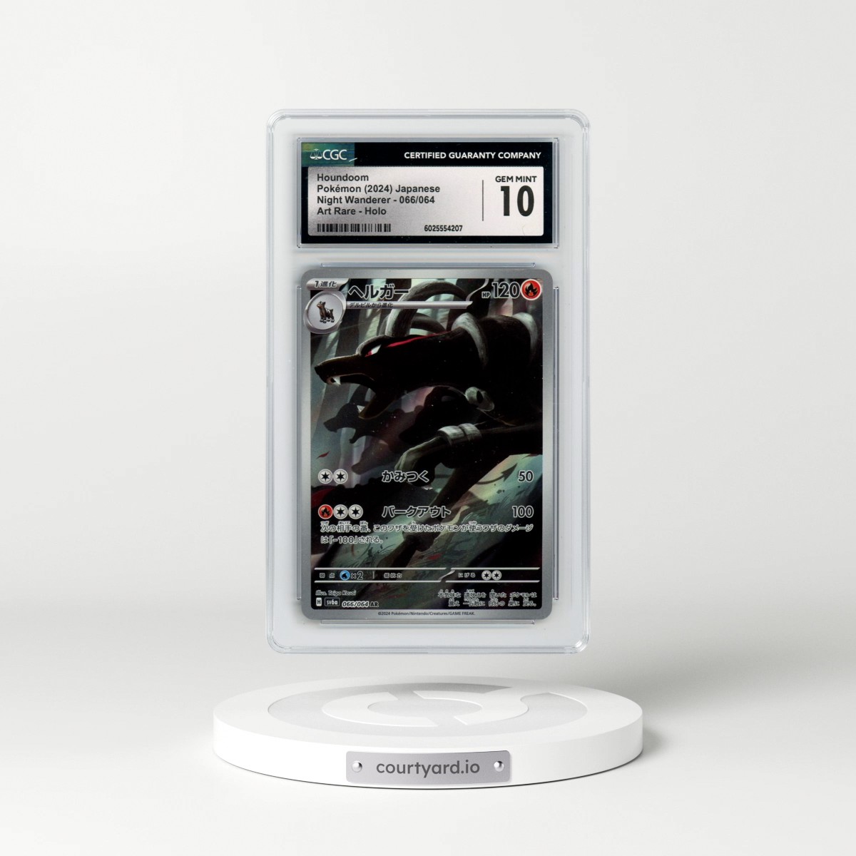 2024 Night Wanderer #066/064 Houndoom - Art Rare (CGC 10 GEM MINT)