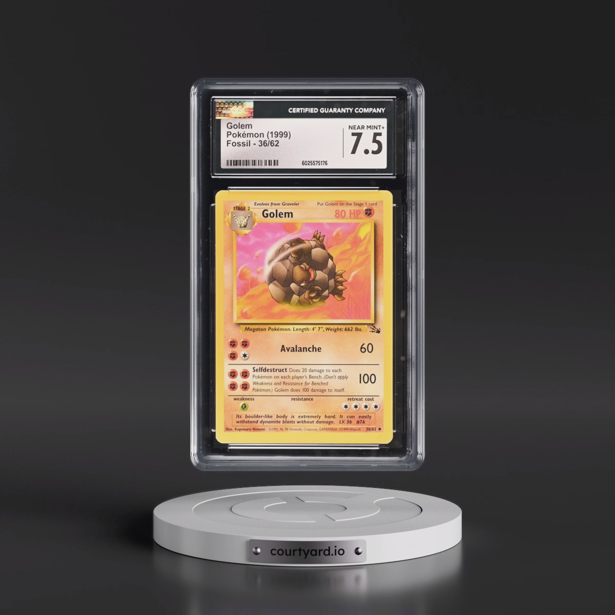 1999 Fossil #36/62 Golem (CGC 7.5 NM+)