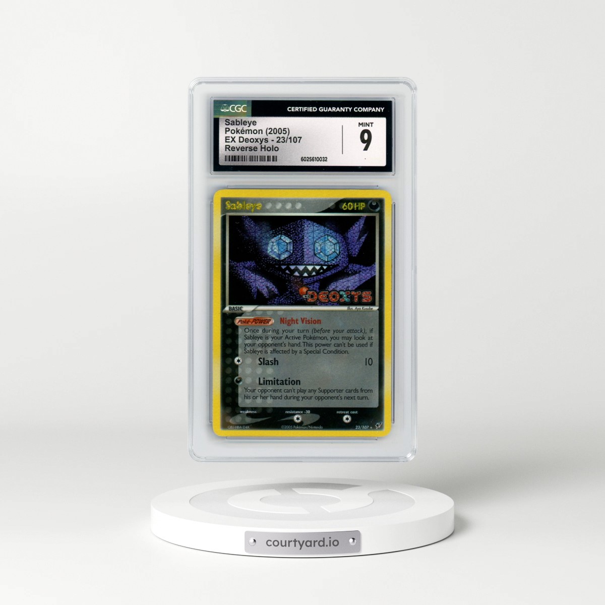 2005 EX Deoxys #23/107 Sableye - Reverse Holo (CGC 9 MINT)