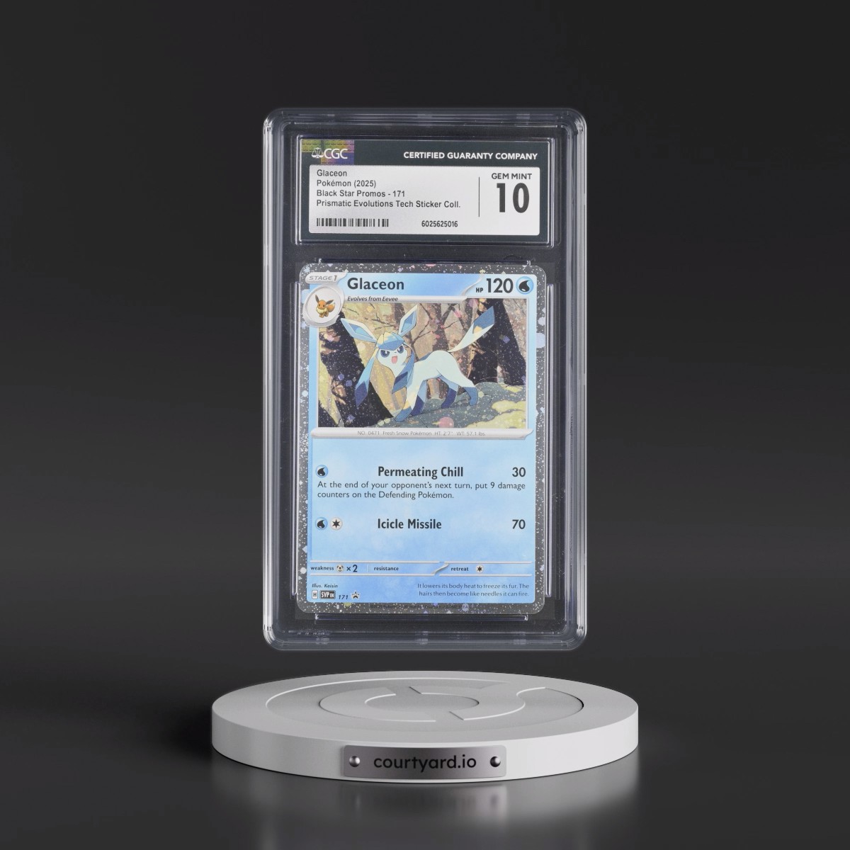 2023 Black Star Promos - Scarlet & Violet SVP EN #171 Glaceon - Prismatic Evolutions Tech Sticker Collection (Cosmos Holo) (CGC 10 GEM MINT)