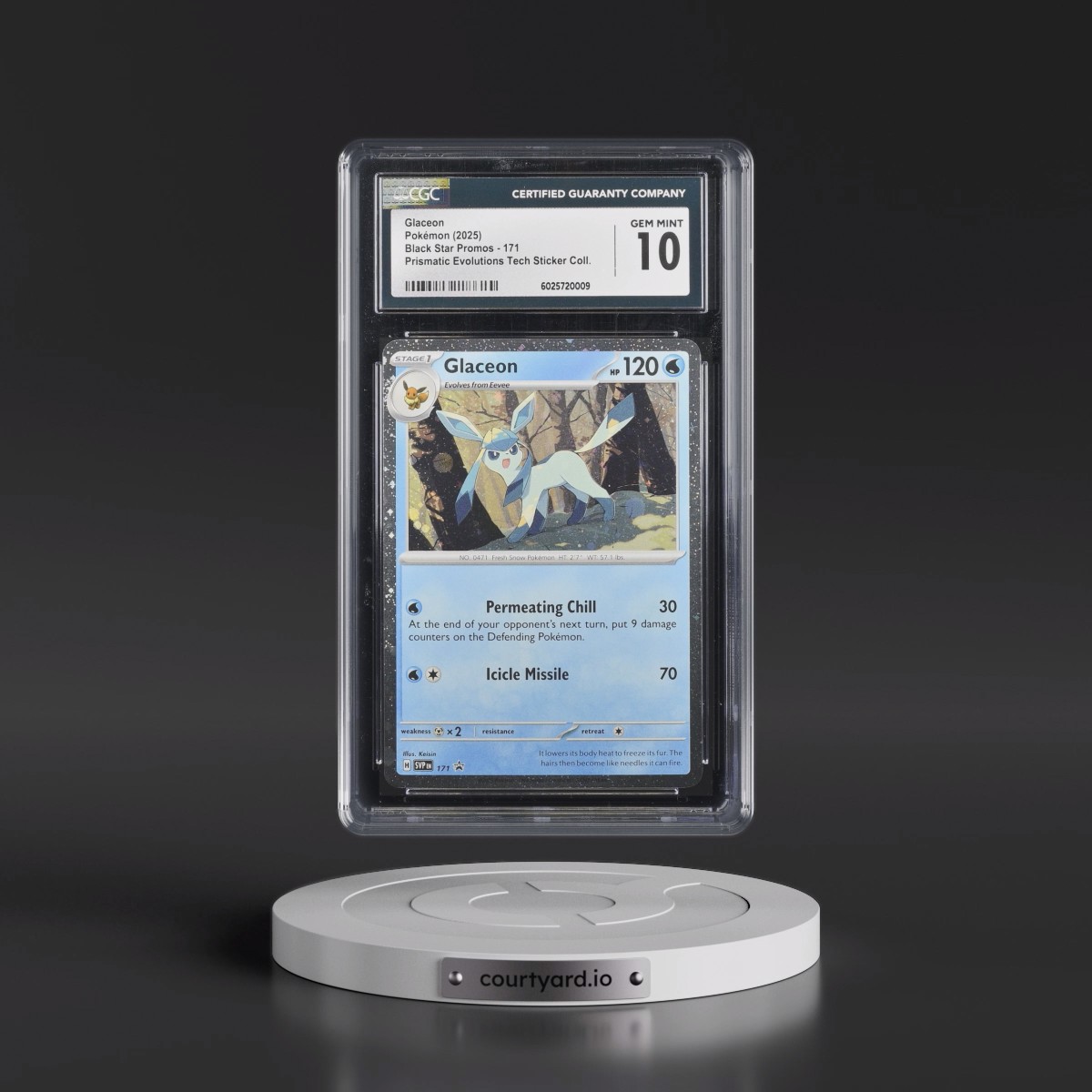 2023 Black Star Promos - Scarlet & Violet SVP EN #171 Glaceon - Prismatic Evolutions Tech Sticker Collection (Cosmos Holo) (CGC 10 GEM MINT)