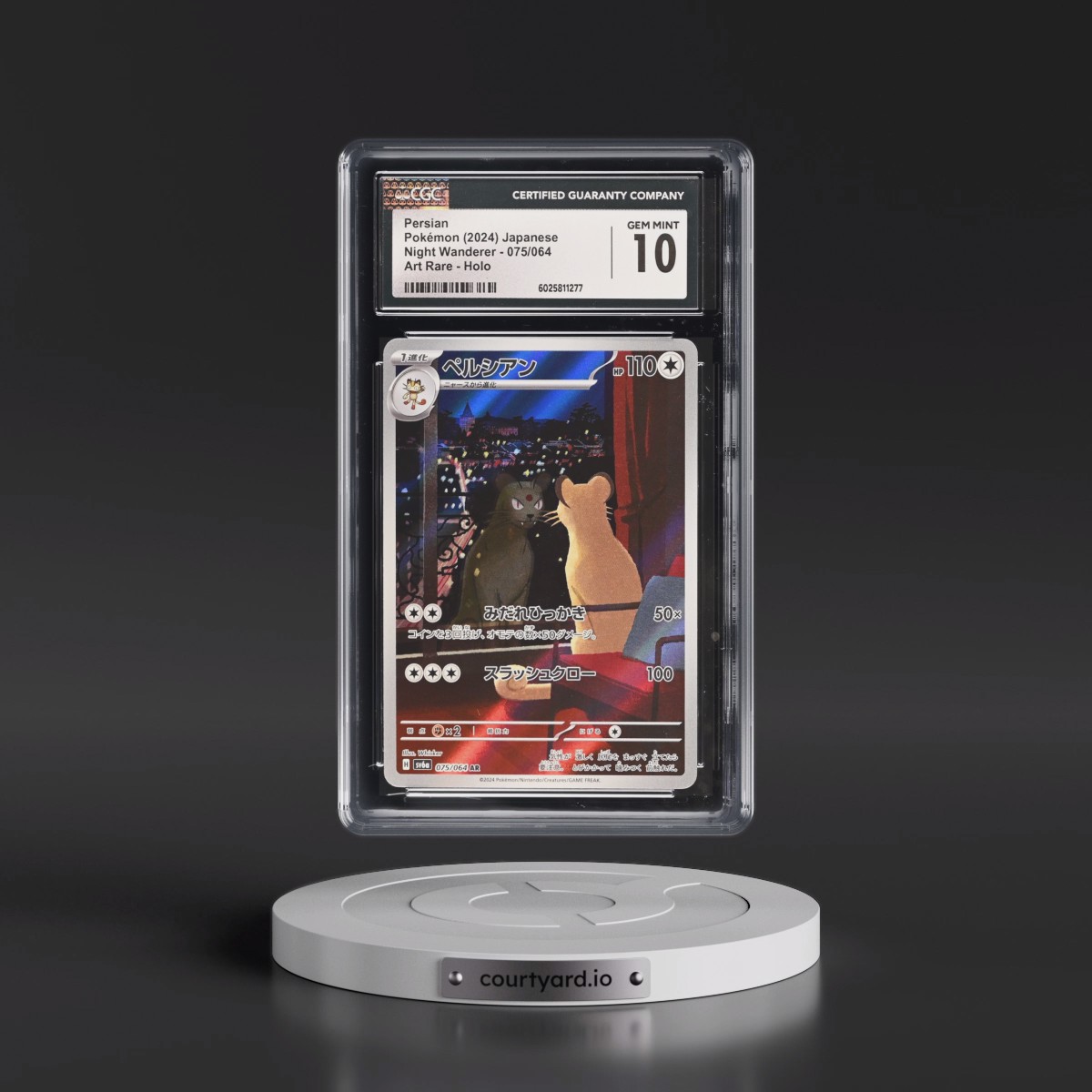 2024 Night Wanderer #075/064 Persian - Art Rare Holo (CGC 10 GEM MINT)