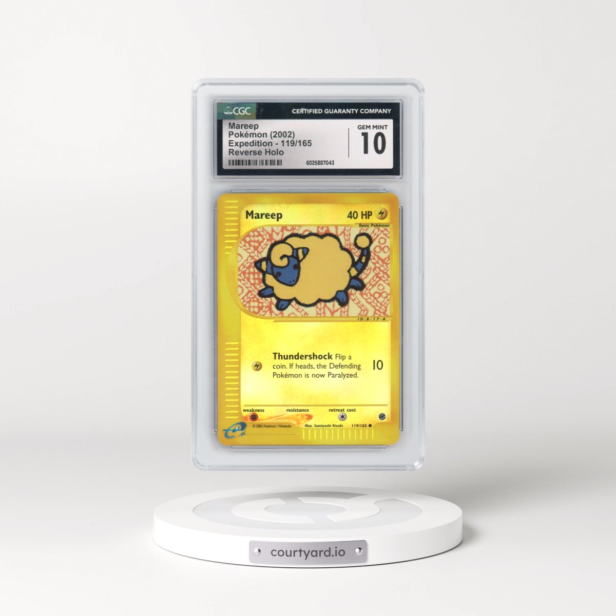 2002 Expedition #119/165 Mareep - Reverse Holo (CGC 10 GEM MINT)