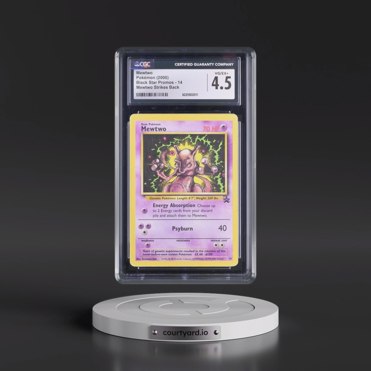 1999 Black Star Promos Mewtwo - Mewtwo Strikes Back #14 CGC 4.5