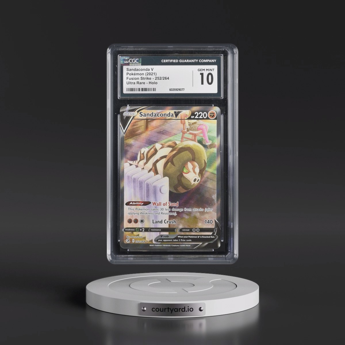 2019 Fusion Strike #252/264 Sandaconda V - Ultra Rare Holo (CGC 10 GEM MINT)