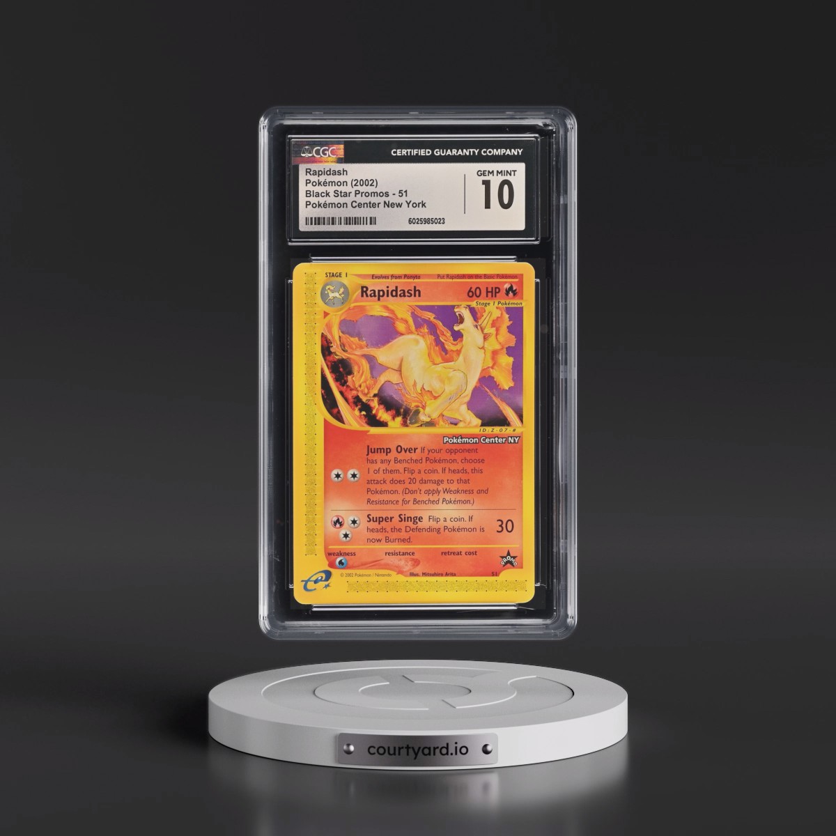 1999 Black Star Promos #51 Rapidash - Pokémon Center New York (CGC 10 GEM MINT)