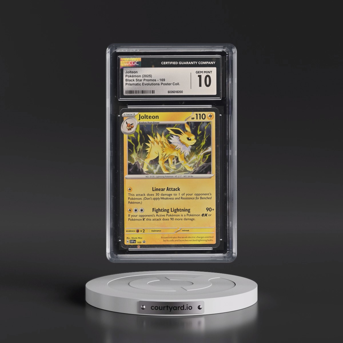 2023 Black Star Promos - Scarlet & Violet SVP EN #169 Jolteon - Prismatic Evolutions Poster Collection (Cosmos Holo) (CGC 10 GEM MINT)