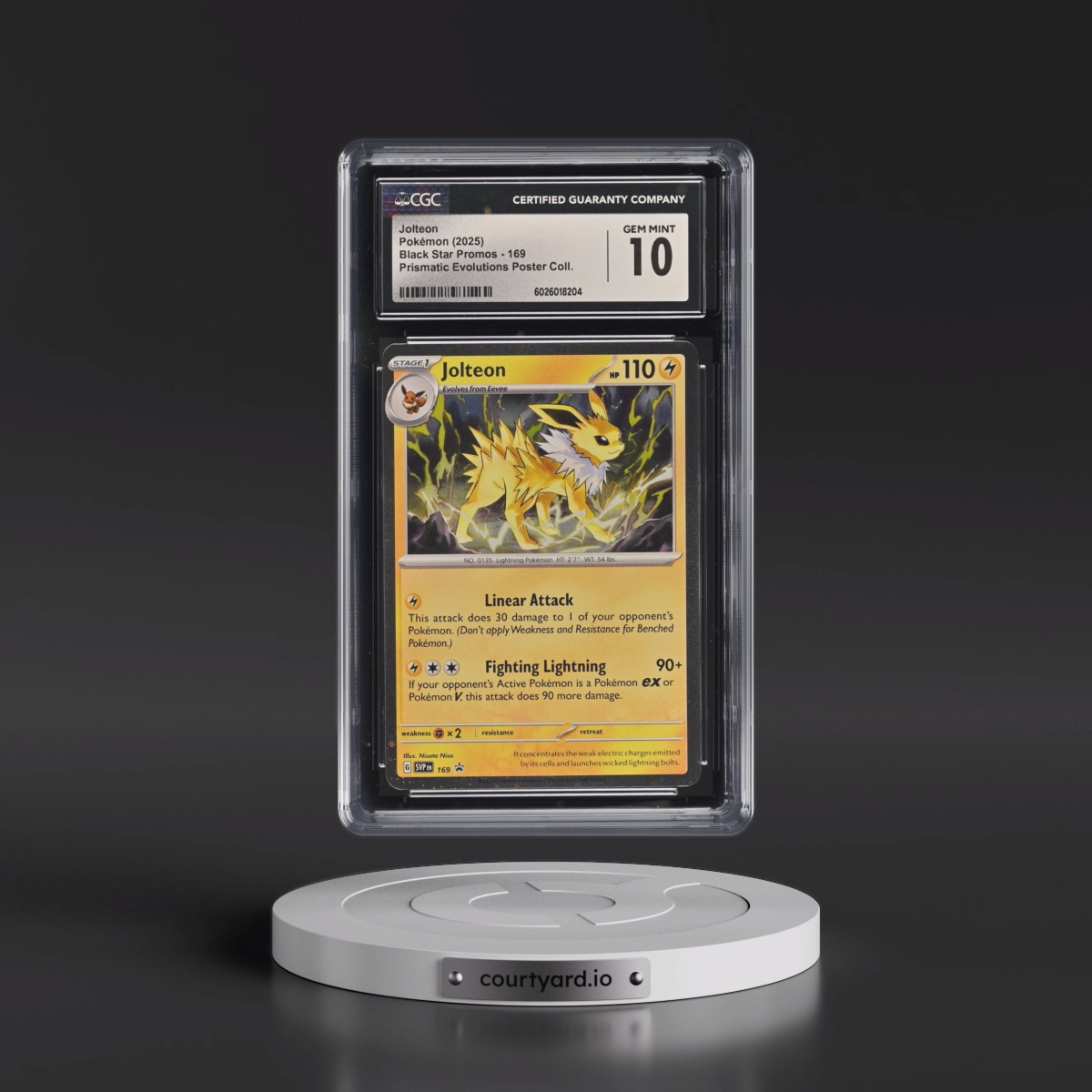 2023 Black Star Promos - Scarlet & Violet SVP EN #169 Jolteon - Prismatic Evolutions Poster Collection (Cosmos Holo) (CGC 10 GEM MINT)