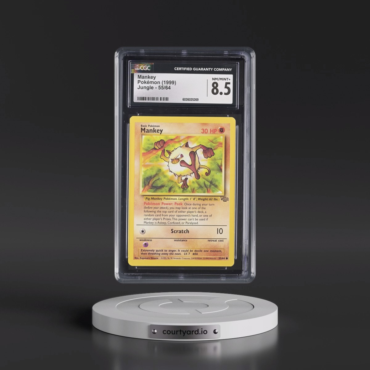 1999 Jungle #55/64 Mankey (CGC 8.5 NM-MT+)