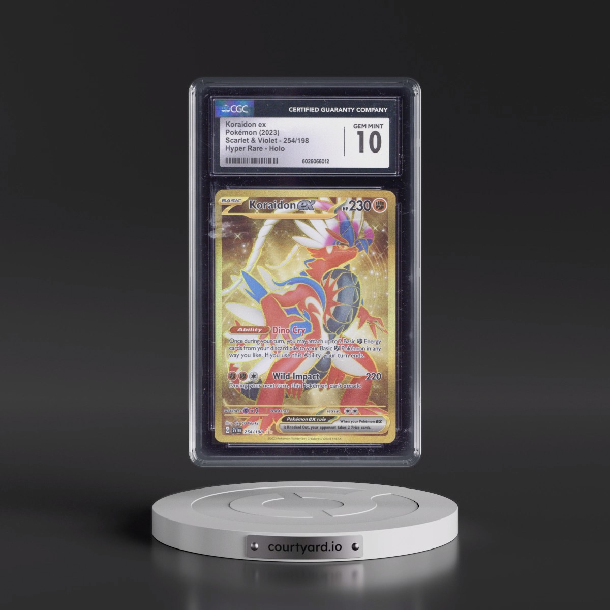 2023 Scarlet & Violet #254/198 Koraidon ex - Hyper Rare Holo (CGC 10 GEM MINT)