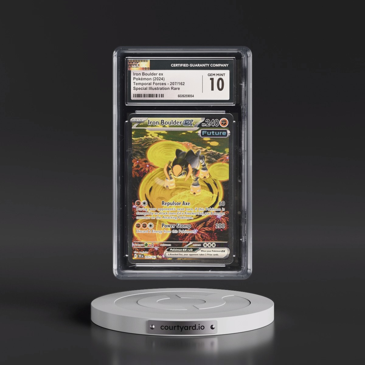 2023 Temporal Forces - TEF EN #207/162 Iron Boulder ex - Special Illustration Rare (CGC 10 GEM MINT)