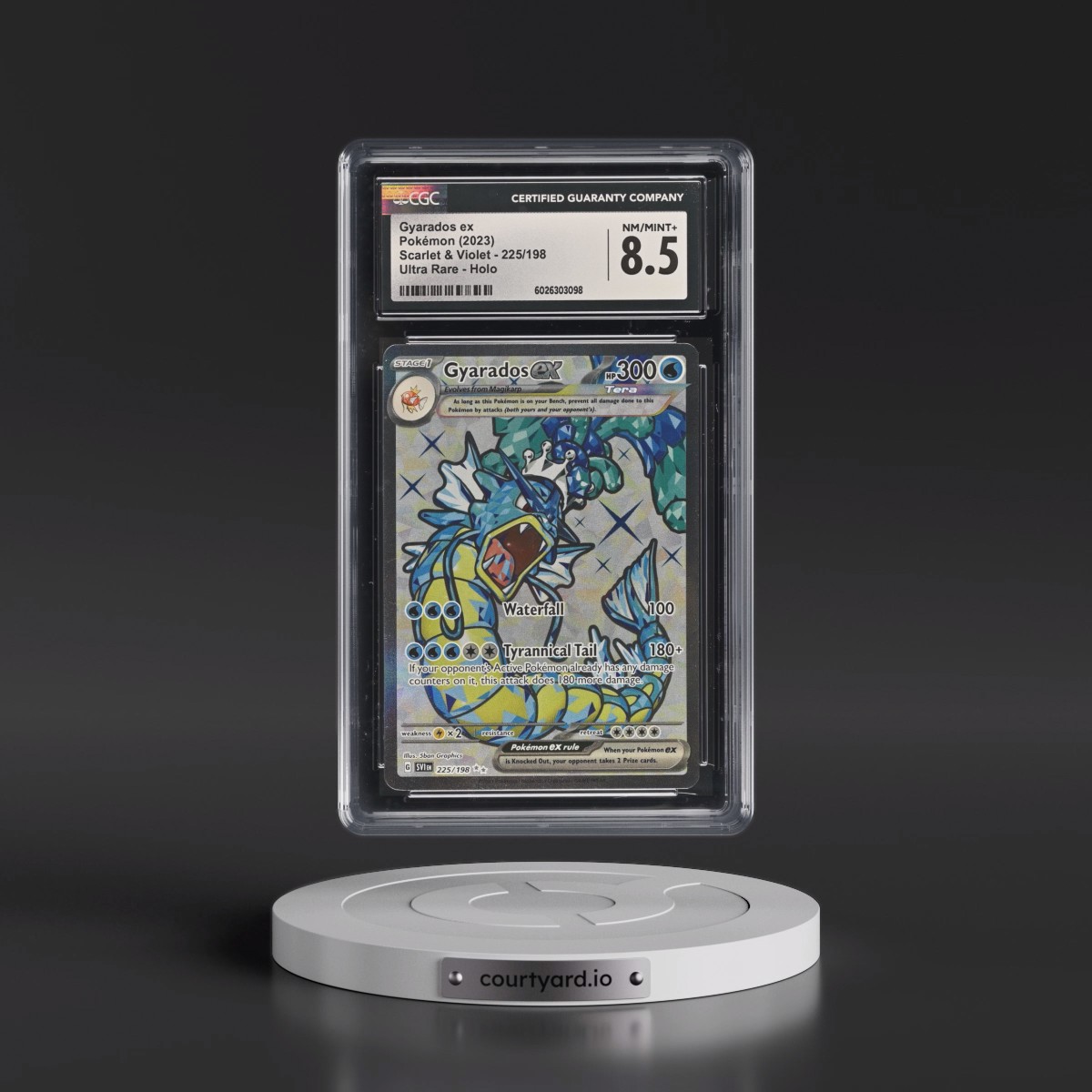 2023 Scarlet & Violet #225/198 Gyarados ex - Ultra Rare Holo (CGC 8.5 NM-MT+)